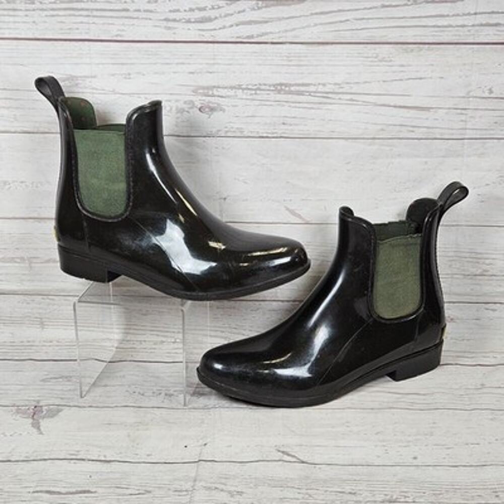 Lauren Ralph Lauren Women's Brown Green Ankle Rain Chelsea Boots Size 8